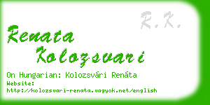 renata kolozsvari business card