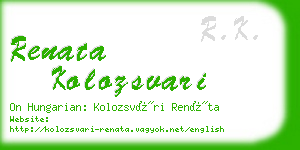 renata kolozsvari business card
